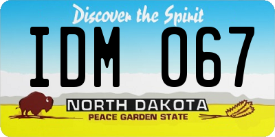 ND license plate IDM067