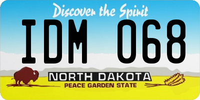 ND license plate IDM068