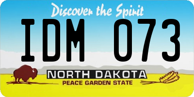 ND license plate IDM073