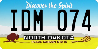 ND license plate IDM074