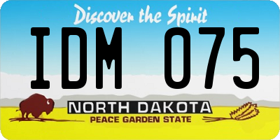 ND license plate IDM075