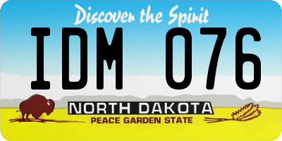 ND license plate IDM076