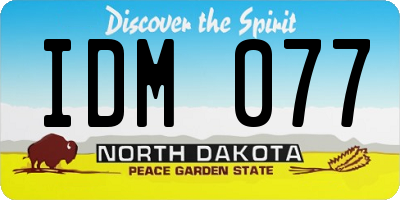 ND license plate IDM077