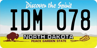 ND license plate IDM078