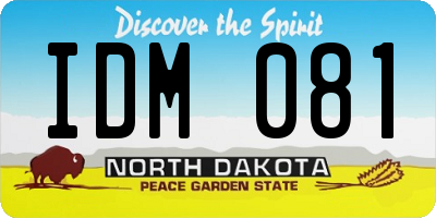 ND license plate IDM081