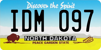 ND license plate IDM097
