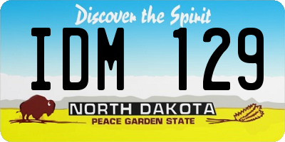 ND license plate IDM129