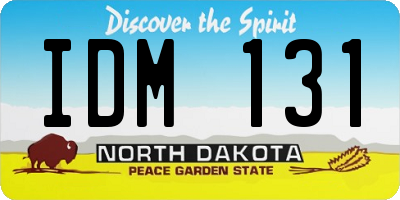 ND license plate IDM131
