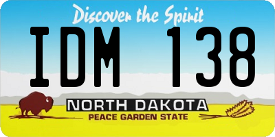 ND license plate IDM138