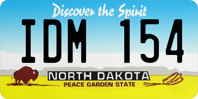 ND license plate IDM154