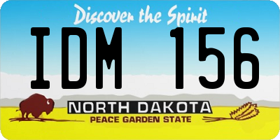 ND license plate IDM156