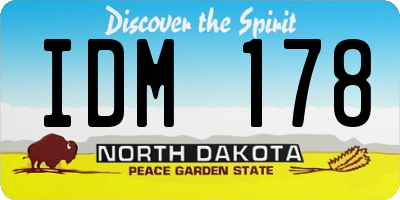 ND license plate IDM178
