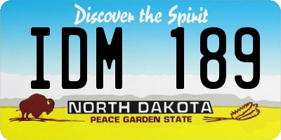 ND license plate IDM189
