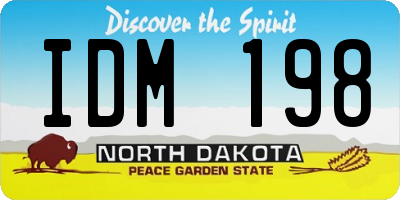 ND license plate IDM198