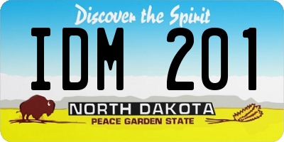 ND license plate IDM201