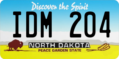 ND license plate IDM204
