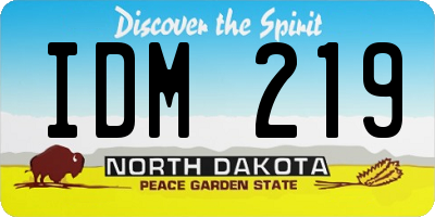 ND license plate IDM219