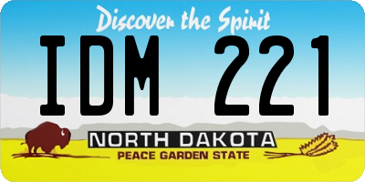 ND license plate IDM221