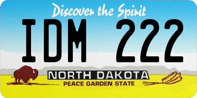 ND license plate IDM222