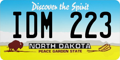 ND license plate IDM223