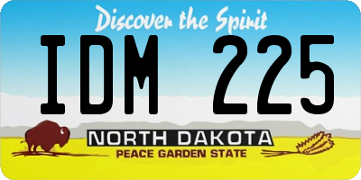 ND license plate IDM225