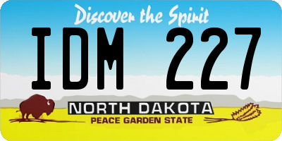 ND license plate IDM227