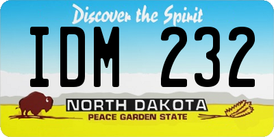 ND license plate IDM232