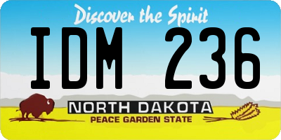 ND license plate IDM236