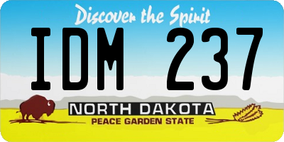 ND license plate IDM237