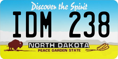 ND license plate IDM238