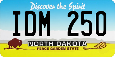 ND license plate IDM250