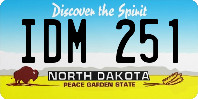 ND license plate IDM251