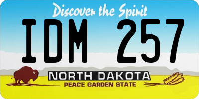 ND license plate IDM257