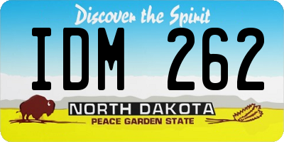 ND license plate IDM262