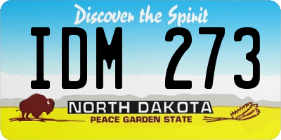ND license plate IDM273