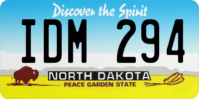 ND license plate IDM294