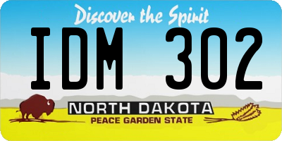 ND license plate IDM302