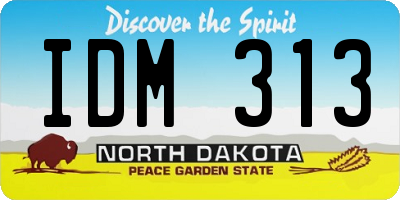 ND license plate IDM313