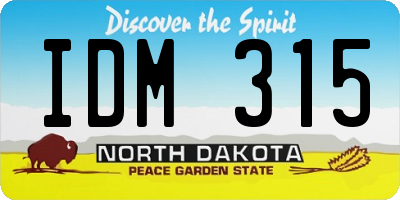 ND license plate IDM315
