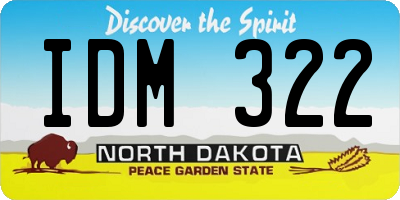 ND license plate IDM322