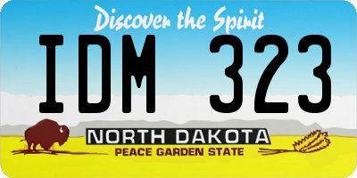 ND license plate IDM323