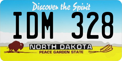 ND license plate IDM328