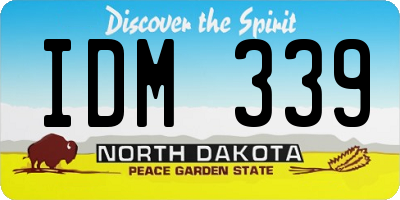 ND license plate IDM339
