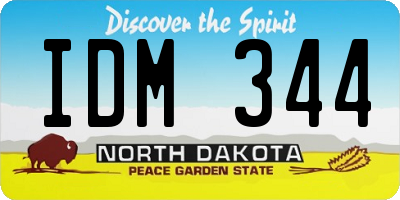 ND license plate IDM344