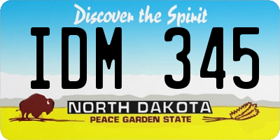 ND license plate IDM345