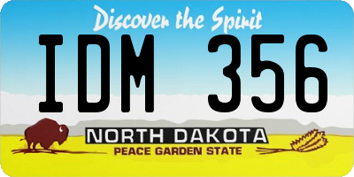ND license plate IDM356