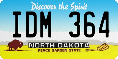 ND license plate IDM364