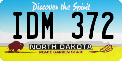 ND license plate IDM372
