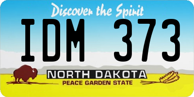 ND license plate IDM373