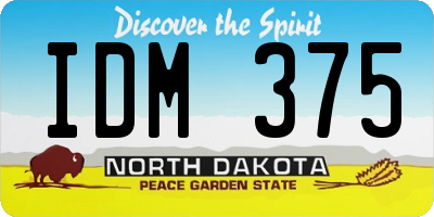ND license plate IDM375